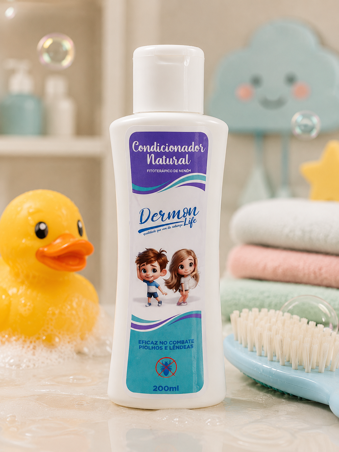 Condicionador Natural Fitoterápico de Neem Infantil Hidratação e maciez para os fios infantis